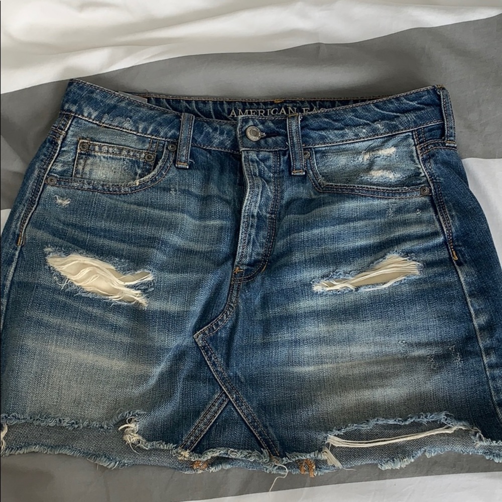 Denim mini skirt